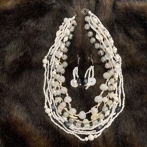 Black & White necklace & earrings